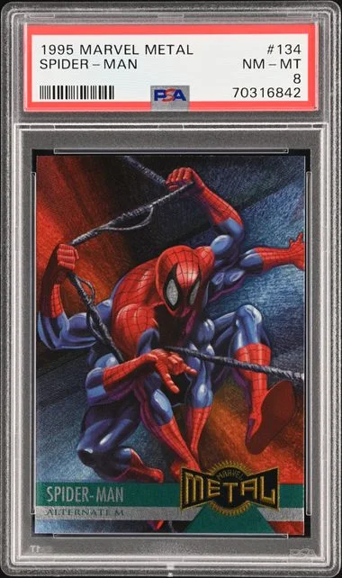1995 Fleer Spider-Man Marvel Metal #134 card image