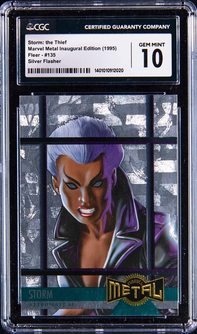 1995 Fleer Storm: the Thief Marvel Metal Inaugural Edition Silver Flasher #135 card image