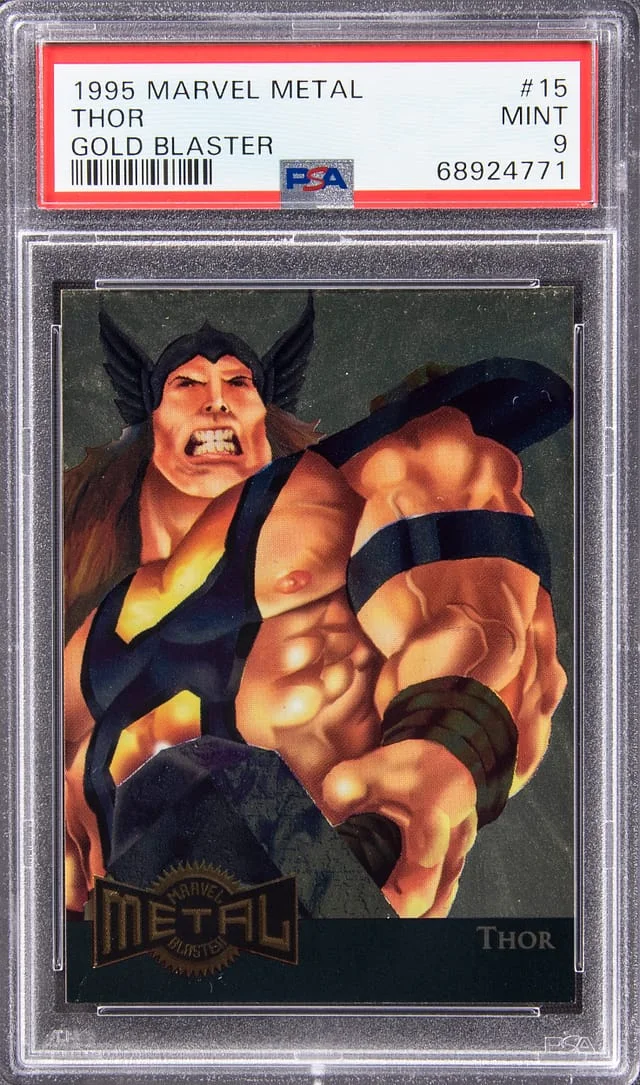 1995 Fleer Thor Marvel Metal Gold Blaster #15 card image