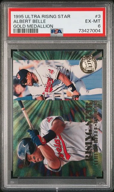 1995 Fleer Ultra Albert Belle Rising Star Gold Medallion #3 card image