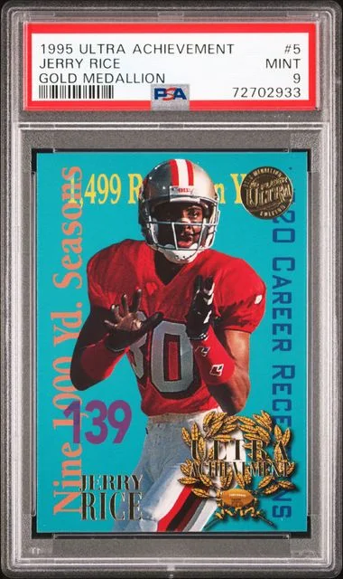 1995 Fleer Ultra Jerry Rice Achievement Gold Medallion #5 card image