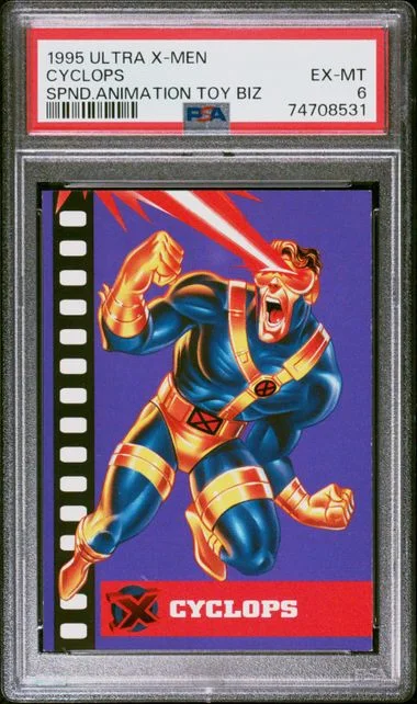 1995 Fleer Ultra X-Men Suspended Animation Toy Biz Cyclops #no-number card image