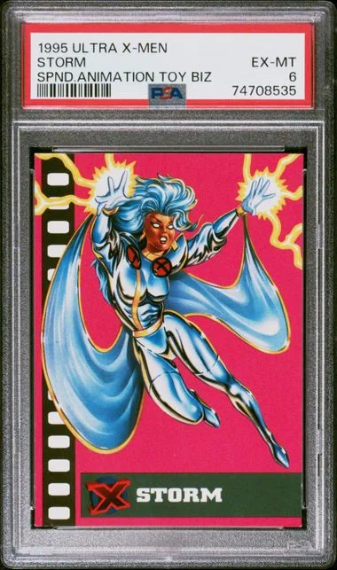 1995 Fleer Ultra X-Men Suspended Animation Toy Biz Storm #no-number card image