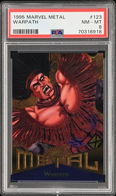 1995 Fleer Warpath Marvel Metal #123 card image