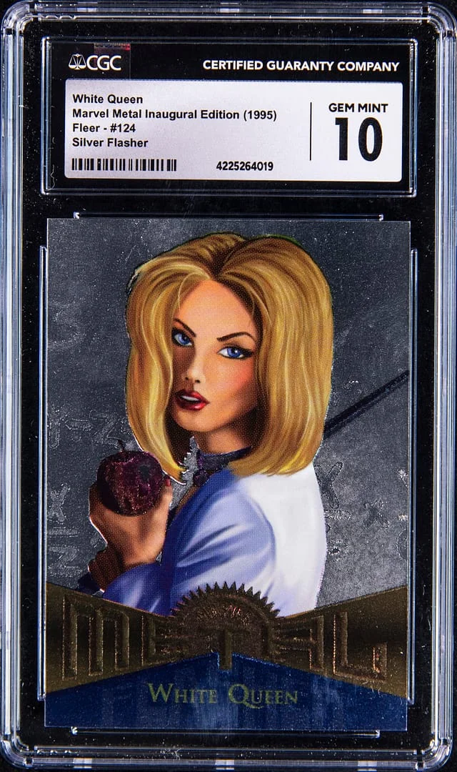 1995 Fleer White Queen Marvel Metal #124 card image