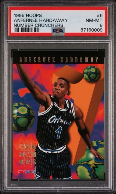 1995 Hoops Anfernee Hardaway Number Crunchers #6 card image