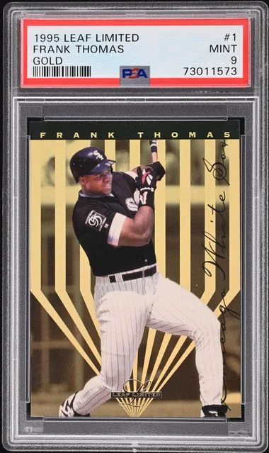 1995 Leaf Limited Frank Thomas Bat Patrol #1 card image