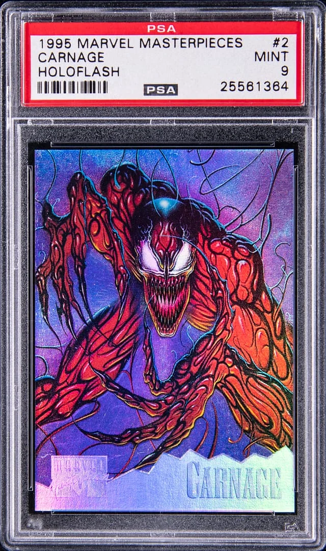 1995 Marvel Masterpieces Holoflash Carnage #2 card image