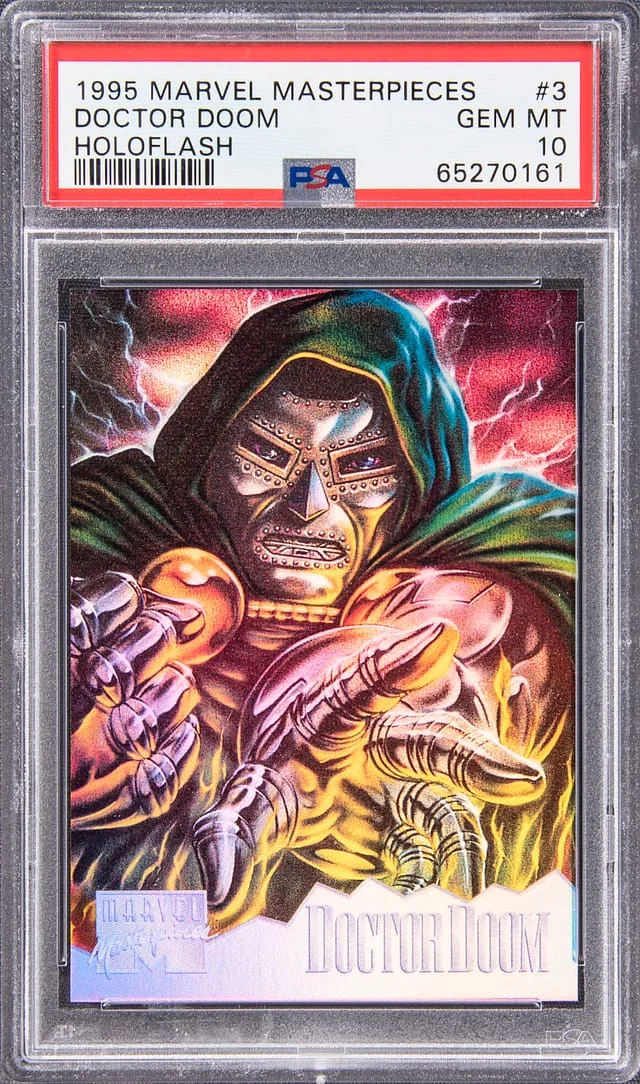 1995 Marvel Masterpieces Holoflash Doctor Doom #3 card image