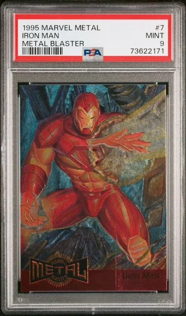 1995 Marvel Metal Blaster Iron Man #7 card image