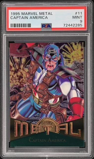 1995 Marvel Metal Captain America #11 card image