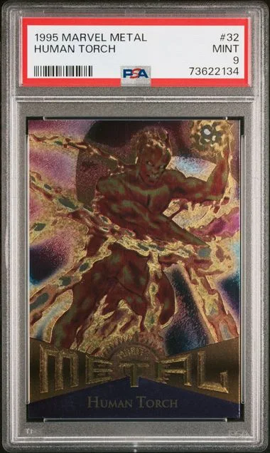 1995 Marvel Metal Human Torch #32 card image