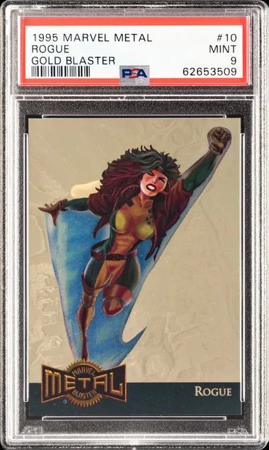 1995 Marvel Metal Metal Blaster Gold Blaster Rogue #10 card image