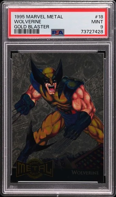 1995 Marvel Metal Metal Blaster Gold Blaster Wolverine #18 card image