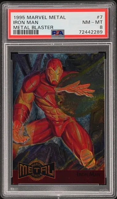 1995 Marvel Metal Metal Blaster Iron Man #7 card image