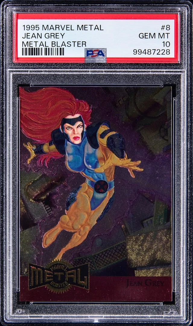1995 Marvel Metal Metal Blaster Jean Grey #8 card image