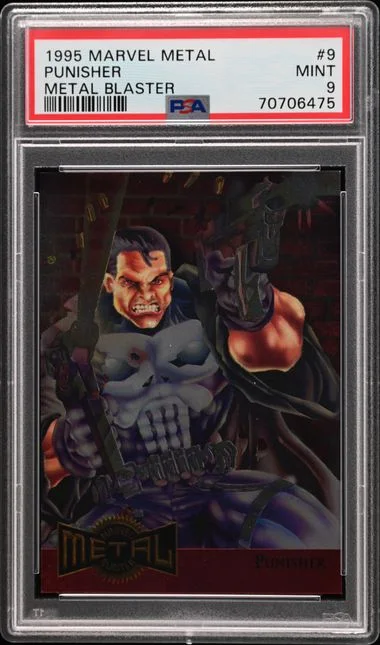 1995 Marvel Metal Metal Blaster Punisher #9 card image