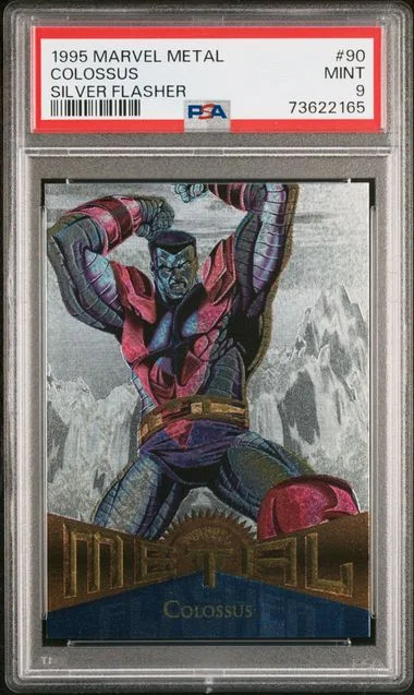 1995 Marvel Metal Silver Flasher Colossus #90 card image