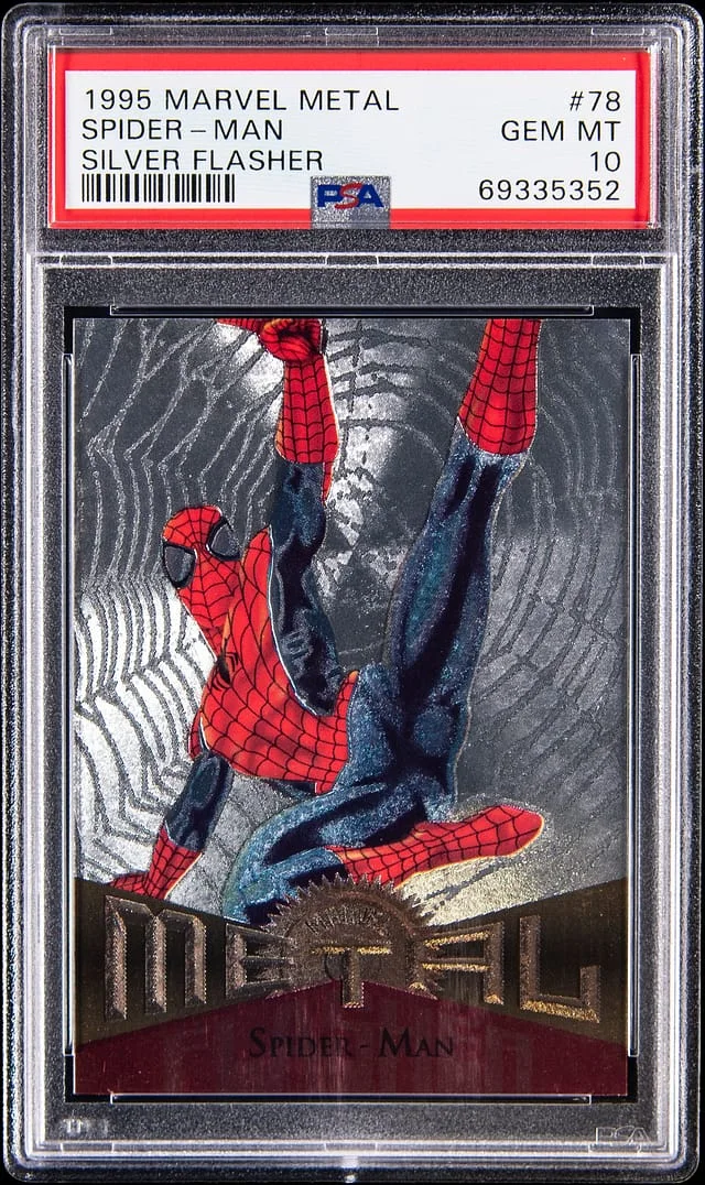 1995 Marvel Metal Silver Flasher Spider-Man #78 card image