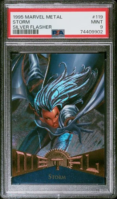 1995 Marvel Metal Silver Flasher Storm #119 card image