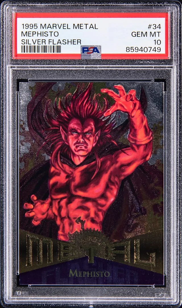 1995 Marvel Metal Silver Slasher Mephisto #34 card image