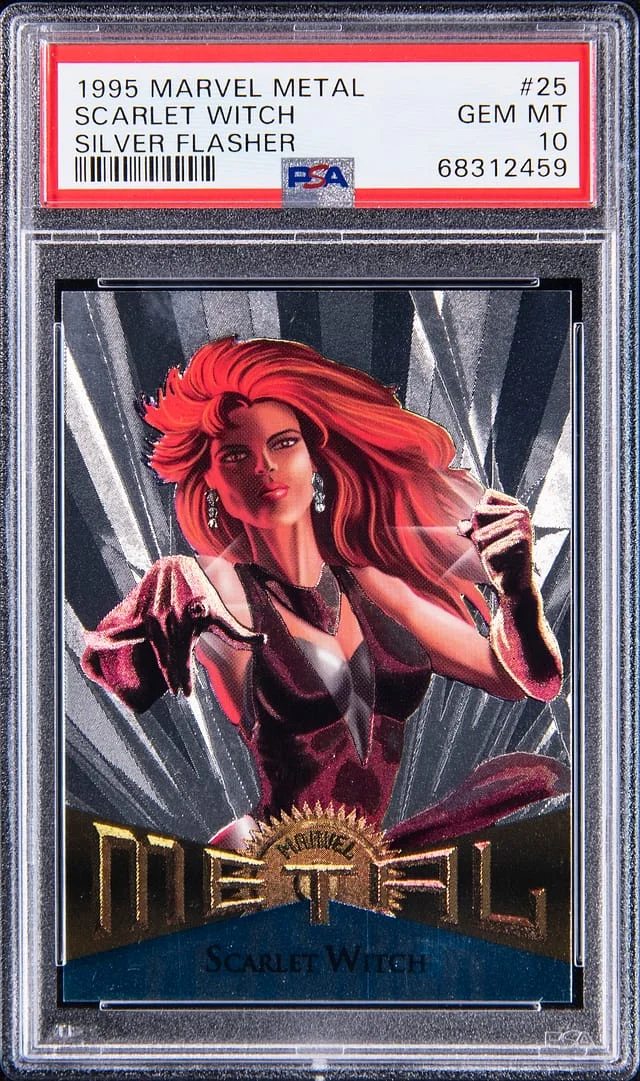 1995 Marvel Metal Silver Slasher Scarlet Witch #25 card image
