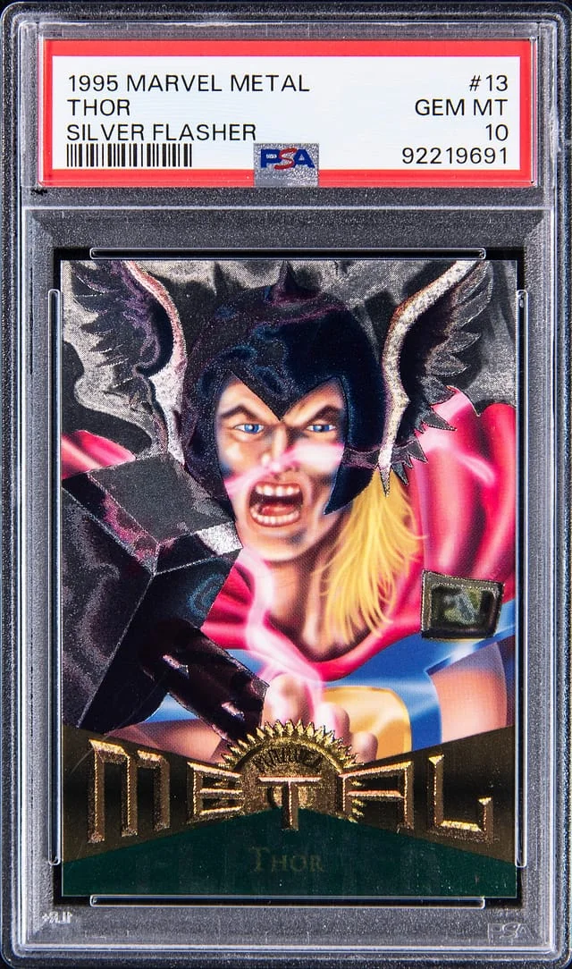1995 Marvel Metal Silver Slasher Thor #13 card image