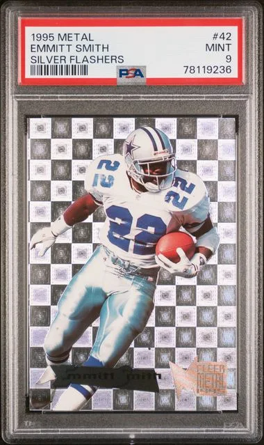 1995 Metal Silver Flasher Emmitt Smith #42 card image