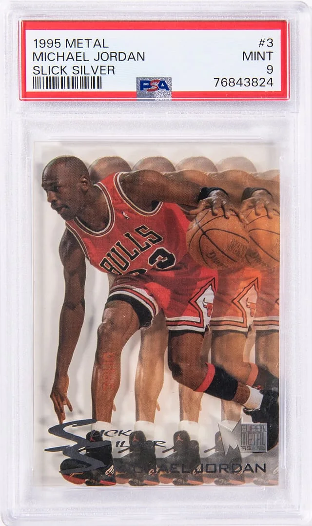 1995 Metal Slick Silver Michael Jordan #3 card image