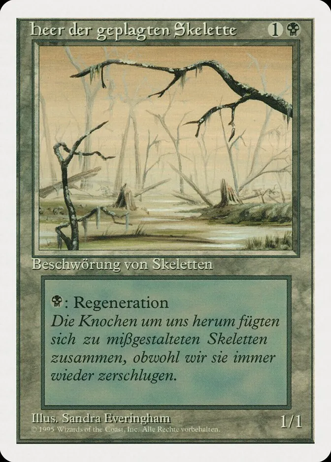 1995 Fourth Edition Drudge Skeletons common #107† common card image