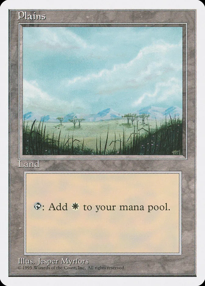 1995 Fourth Edition Plains common #365 common card image