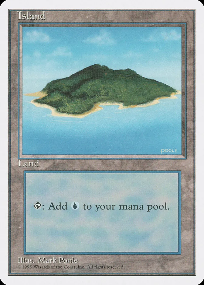 1995 Fourth Edition Island common #368 common card image