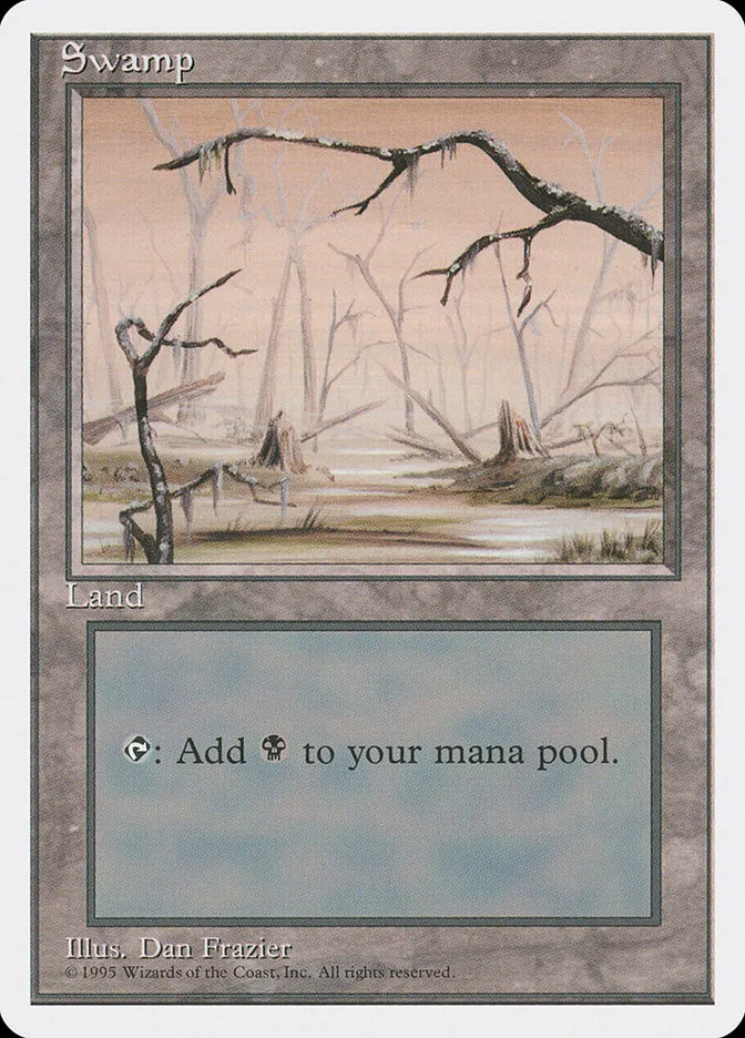 1995 Fourth Edition Swamp common #371 common card image