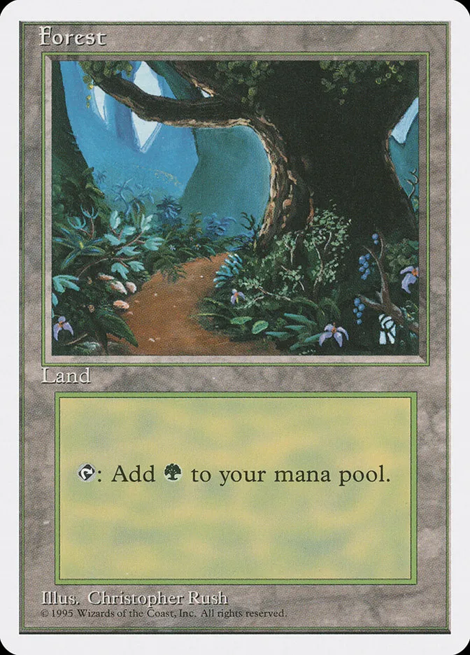 1995 Fourth Edition Forest common #377 common card image