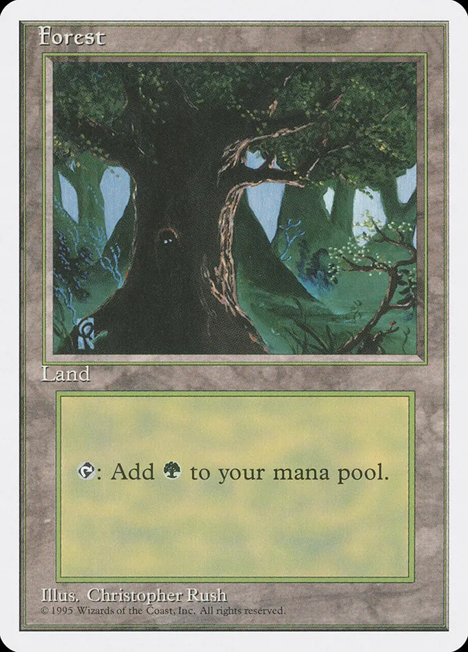 1995 Fourth Edition Forest common #378 common card image
