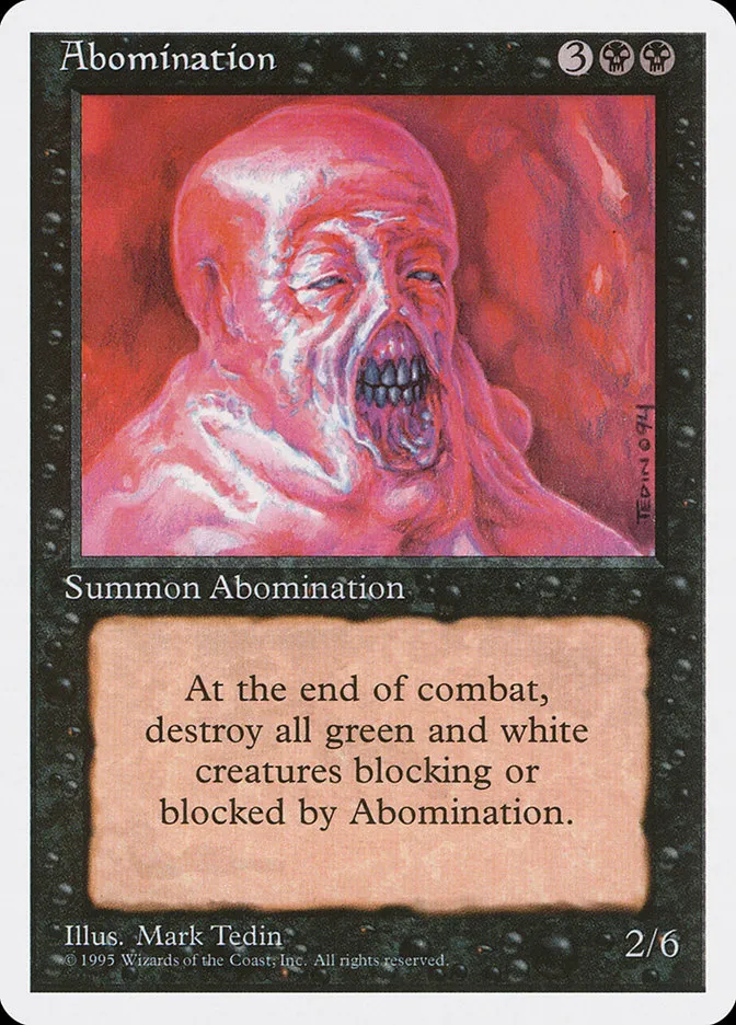 1995 Fourth Edition Abomination uncommon #117 uncommon card image