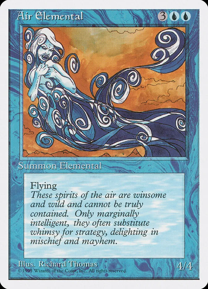 1995 Fourth Edition Air Elemental uncommon #59 uncommon card image