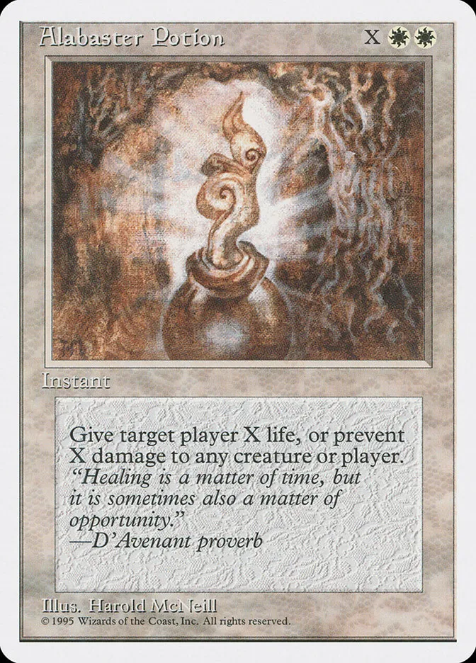 1995 Fourth Edition Alabaster Potion common #1 common card image