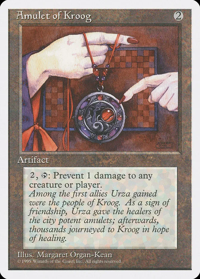1995 Fourth Edition Amulet of Kroog common #293 common card image