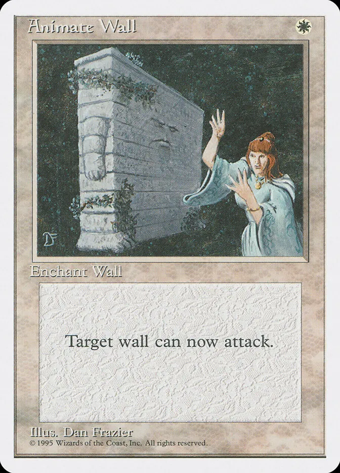 1995 Fourth Edition Animate Wall [Alternate] rare #4 rare card image