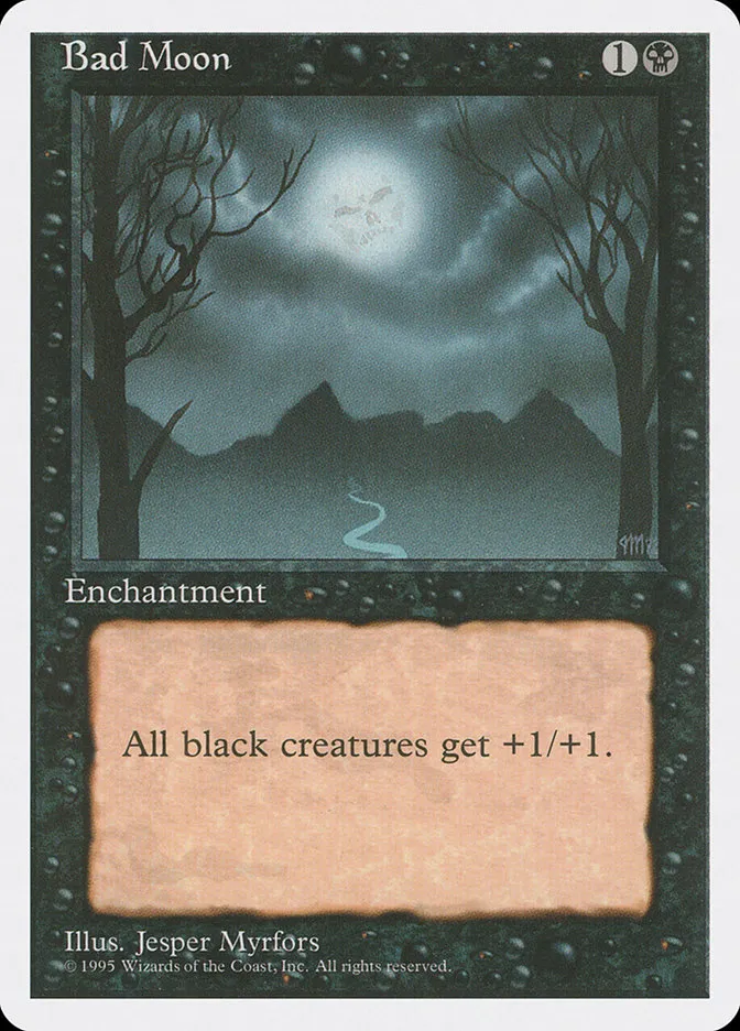 1995 Fourth Edition Bad Moon rare #120 rare card image