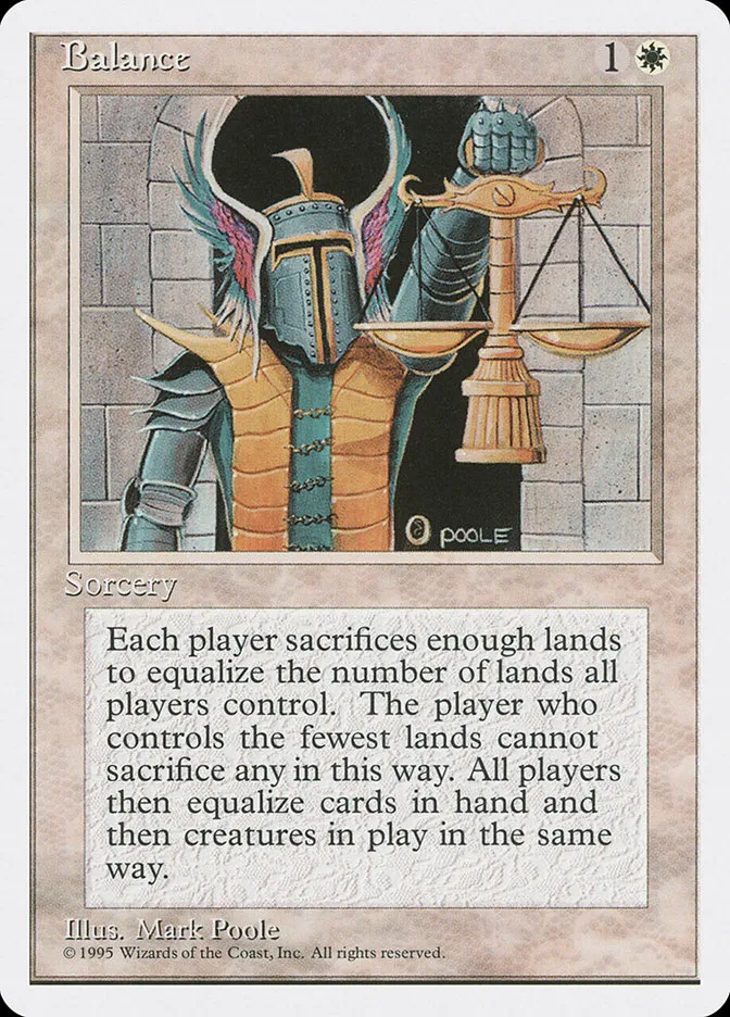 1995 Fourth Edition Balance rare #6 rare card image