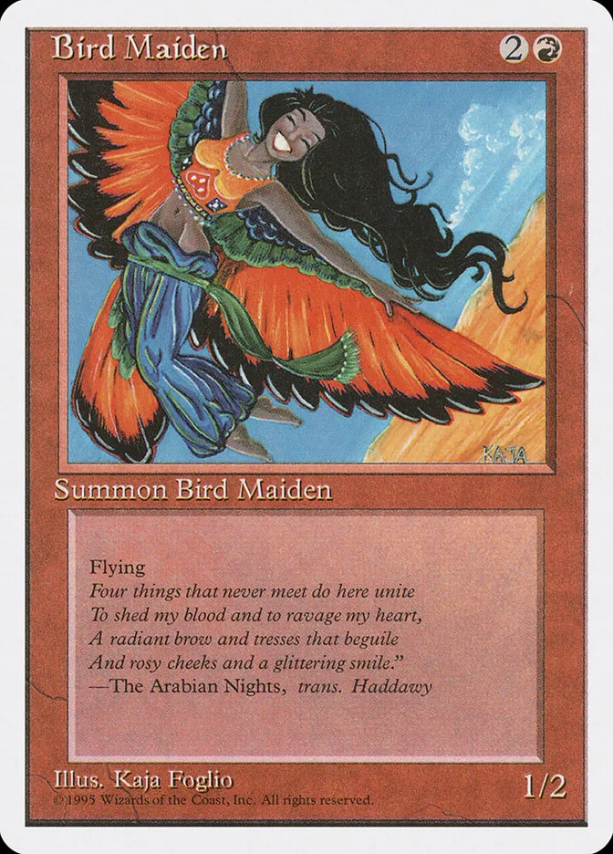 1995 Fourth Edition Bird Maiden common #177 common card image