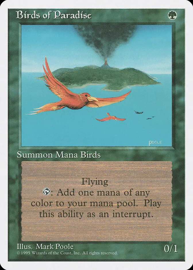 1995 Fourth Edition Birds of Paradise rare #234 rare card image