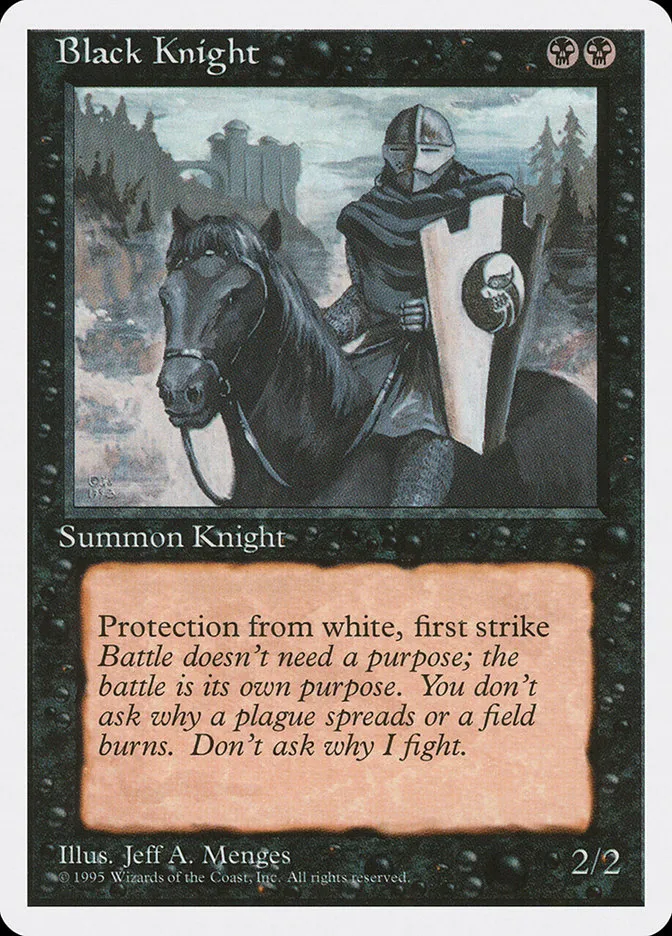 1995 Fourth Edition Black Knight uncommon #121 uncommon card image
