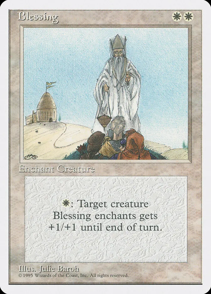 1995 Fourth Edition Blessing rare #9 rare card image