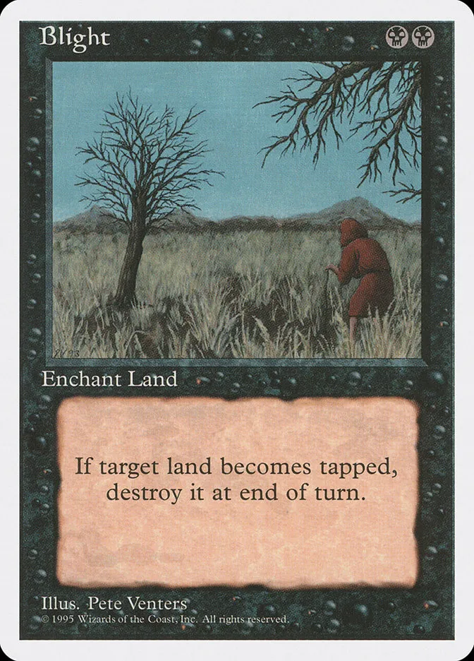 1995 Fourth Edition Blight uncommon #122 uncommon card image