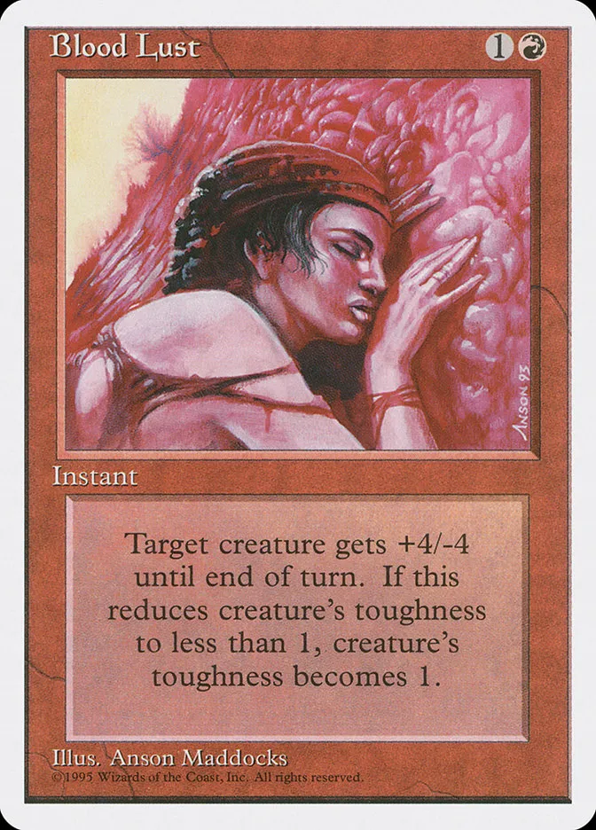 1995 Fourth Edition Blood Lust common #178 common card image