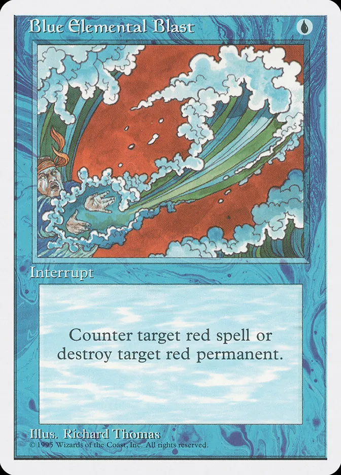 1995 Fourth Edition Blue Elemental Blast common #63 common card image
