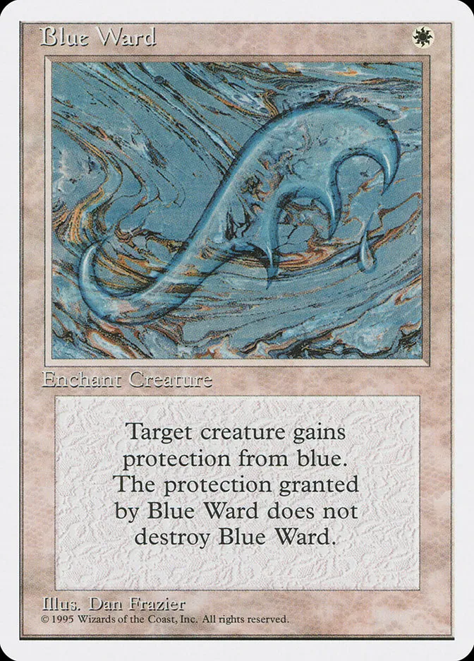 1995 Fourth Edition Blue Ward [Alternate] uncommon #10 uncommon card image